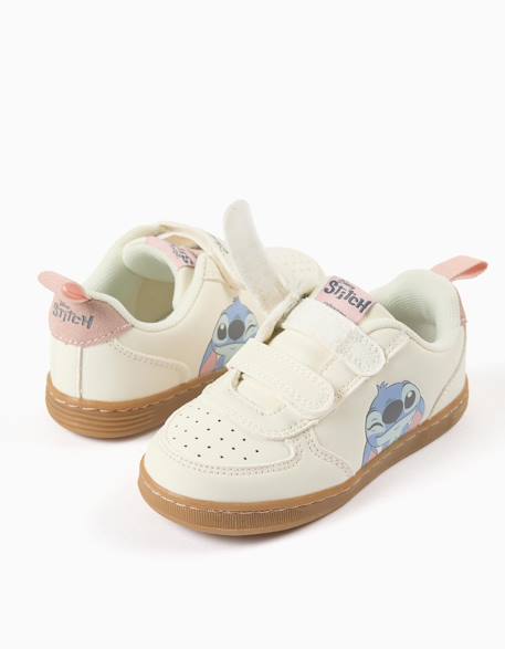 Baskets avec imprimé stitch et brides à scratch Beige clair 4 - vertbaudet enfant 