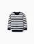 Pull en maille à rayures Bleu foncé 1 - vertbaudet enfant 