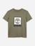 T-shirt  garçon col rond Marron clair+Vert 4 - vertbaudet enfant 
