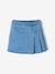Jupe short fille plissée bleu moyen 1 - vertbaudet enfant 