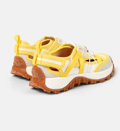 Baskets fille cuir DRIFT TRAIL Blanc jaune 4 - vertbaudet enfant 