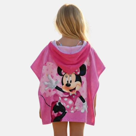 Poncho polyester fille à motif minnie Rose 3 - vertbaudet enfant 