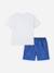 Ensemble 2 pièces Bleu / blanc+Marron / blanc+Orange fluo / blanc 2 - vertbaudet enfant 