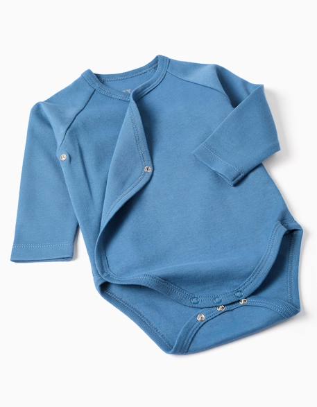 Lot de 4 bodies croisés unis/imprimés Multicolore 3 - vertbaudet enfant 