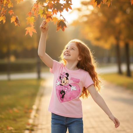 T-shirt enfant imprimé minnie Rose+Rose clair 7 - vertbaudet enfant 