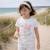T shirt fille manches courtes Blanc 2 - vertbaudet enfant 