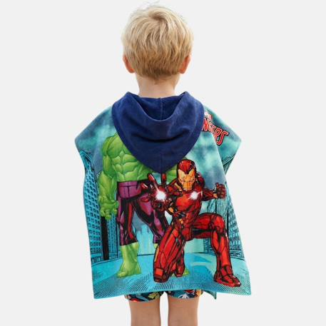 Poncho de bain avec imprimé garçon avengers Vert 3 - vertbaudet enfant 