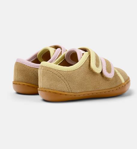 Baskets fille cuir peu cami kids twins Marron moyen 4 - vertbaudet enfant 