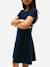 Robe fille à manches courtes Bleu foncé 2 - vertbaudet enfant 