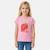 T-shirt manches courtes imprimé, col rond Corail+Jaune pâle+Rose 11 - vertbaudet enfant 
