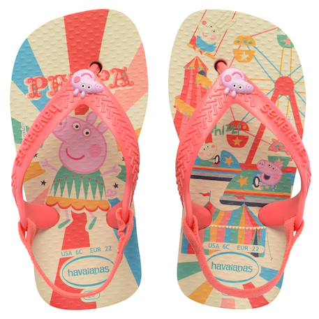 Tongs enfant Peppa Pig Beige+Blanc blanc+Bleu lavender+Crème+Rose 23 - vertbaudet enfant 