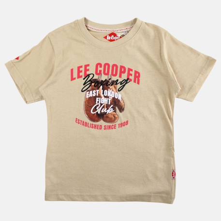 T shirt garçon manches courtes imprimé Beige+Gris+Marine+Noir+Rouge 2 - vertbaudet enfant 