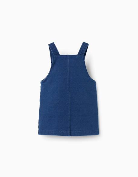 Robe salopette en jean avec volants Bleu 2 - vertbaudet enfant 