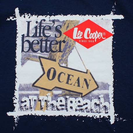 T-shirt manches courtes garçon avec imprime ocean Beige+Bleu+Marine+Orange 15 - vertbaudet enfant 