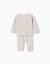 Ensemble t-shirt à manches longues et pantalon à rayures Blanc 2 - vertbaudet enfant 