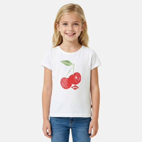 T-shirt manches courtes avec dessin Beige+Blanc+Orange+Rose 6 - vertbaudet enfant 