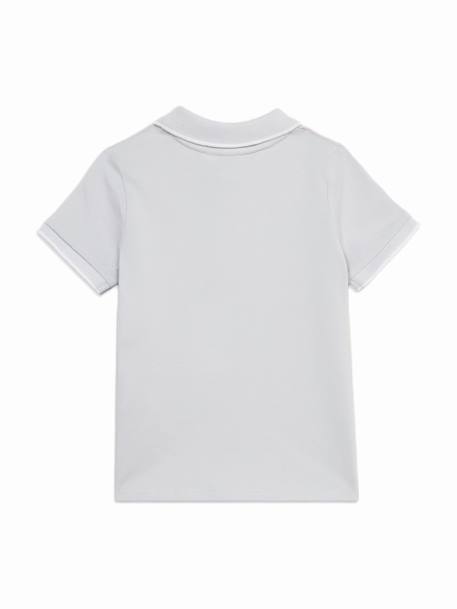 Polo garçon à manches courtes Beige+Bleu gris+Vert 6 - vertbaudet enfant 