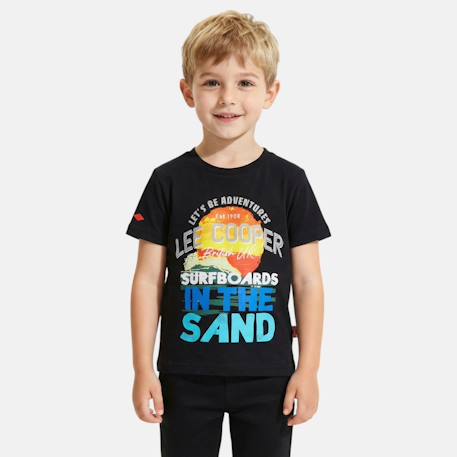 Garçon-T-shirt manches courtes garçon avec dessin coloré