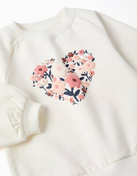 Ensemble sweat et pantalon en coton Blanc 3 - vertbaudet enfant 