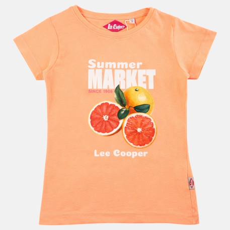 T shirt fille manches courtes Fushia+Jaune+Orange+Rosatre 14 - vertbaudet enfant 