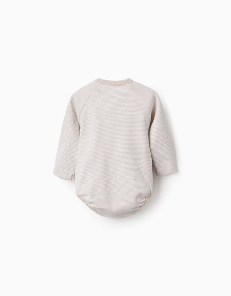Lot de 3 bodies croisés à manches longues en coton Blanc 2 - vertbaudet enfant 