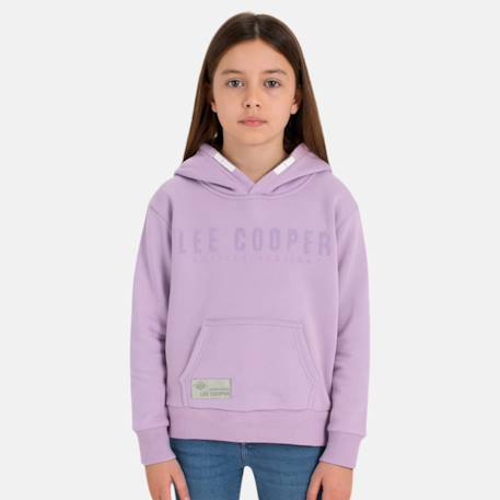 Sweat à capuche fille imprimé Blanc+Mauve 10 - vertbaudet enfant 
