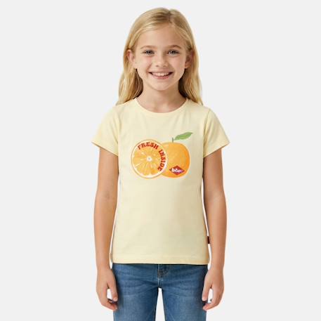 Fille-T-shirt, sous-pull-T-shirt-T-shirt manches courtes avec dessin