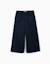 Pantalon à jambe large en maille interlock Bleu foncé 1 - vertbaudet enfant 