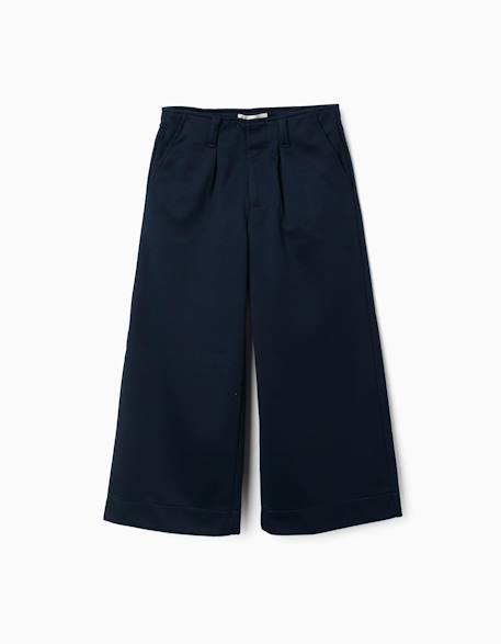 Fille-Pantalon à jambe large en maille interlock