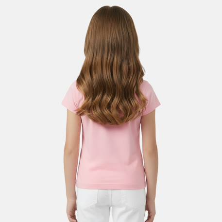 T shirt fille manches courtes Fushia+Jaune+Orange+Rosatre 18 - vertbaudet enfant 