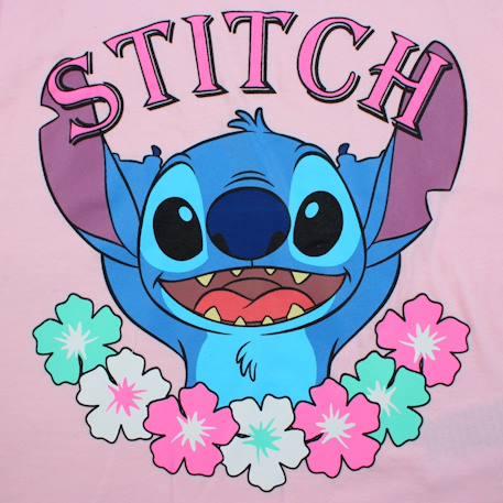 T-shirt manches courtes fille avec personnage lilo & stitch Rose+Vert 5 - vertbaudet enfant 