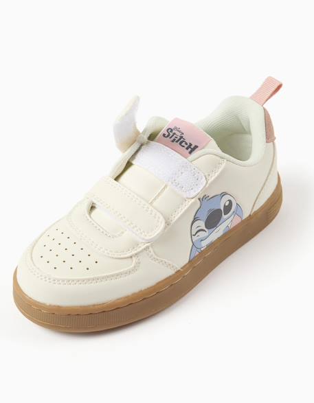 Baskets avec imprimé stitch et brides à scratch Beige clair 4 - vertbaudet enfant 