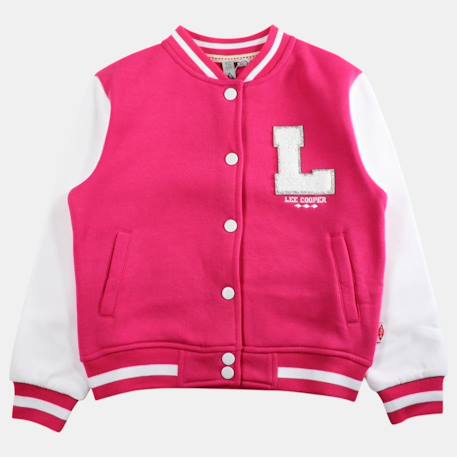 Veste boutonnée fille Fushia+Marine+Rose 3 - vertbaudet enfant 