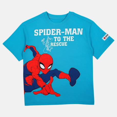 T-shirt manches courtes garçon avec personnage spiderman Bleu+Marine 4 - vertbaudet enfant 