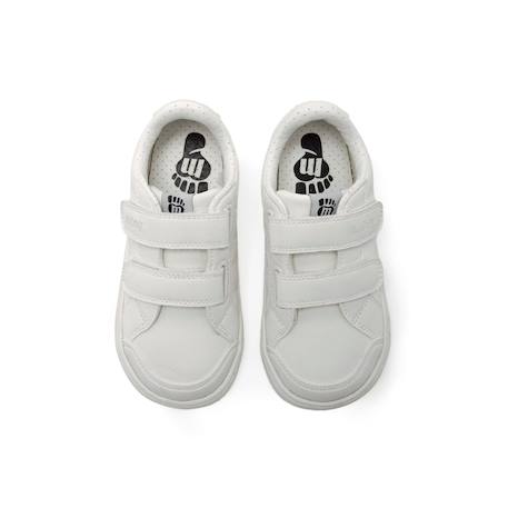 Sneakers garçon synthétique fermeture adhésive barefoot Off white 2 - vertbaudet enfant 