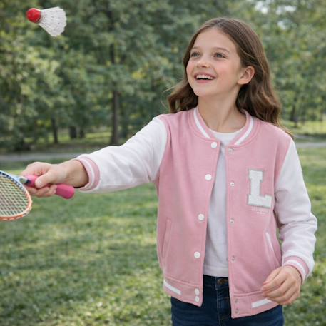 Veste boutonnée fille Fushia+Marine+Rose 12 - vertbaudet enfant 