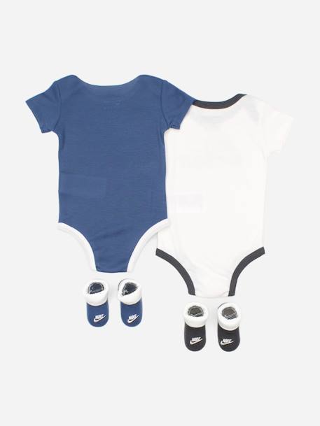 Bodies garçon en coffret Blanc / noir / bleu 2 - vertbaudet enfant 