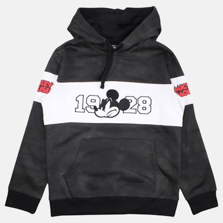 Sweat enfant capuche noir et blanc mickey Noir 3 - vertbaudet enfant 