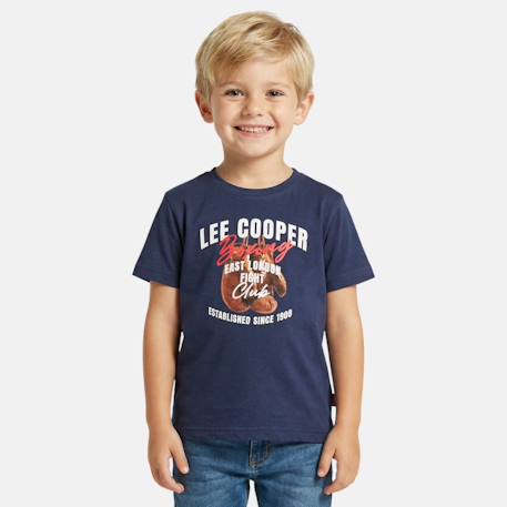 T shirt garçon manches courtes imprimé Beige+Gris+Marine+Noir+Rouge 9 - vertbaudet enfant 