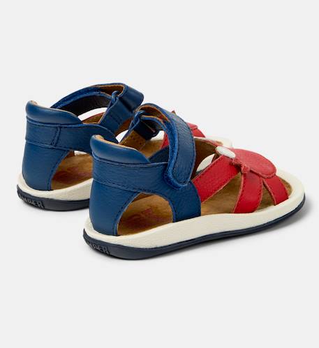 Sandales cuir bicho fw twins Rouge bleu 4 - vertbaudet enfant 