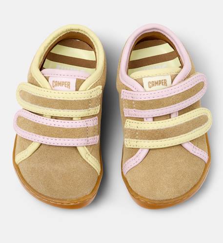 Baskets fille cuir peu cami kids twins Marron moyen 3 - vertbaudet enfant 
