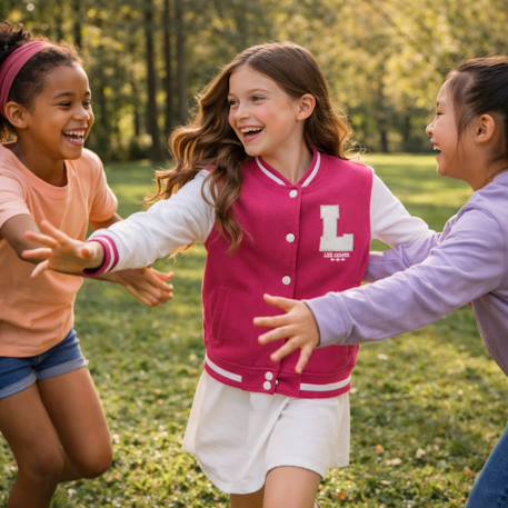 Veste boutonnée fille Fushia+Marine+Rose 2 - vertbaudet enfant 