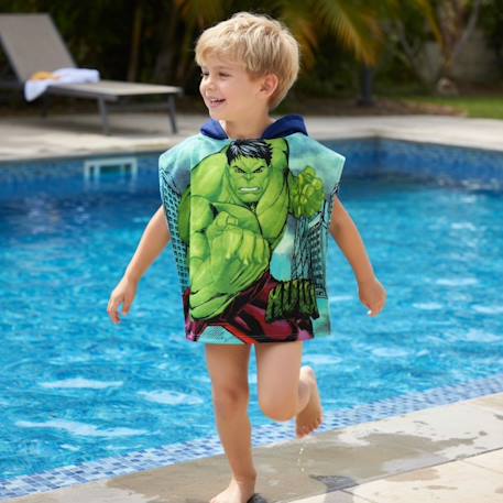Poncho de bain avec imprimé garçon avengers Vert 2 - vertbaudet enfant 