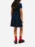 Robe fille à manches courtes Bleu foncé 3 - vertbaudet enfant 