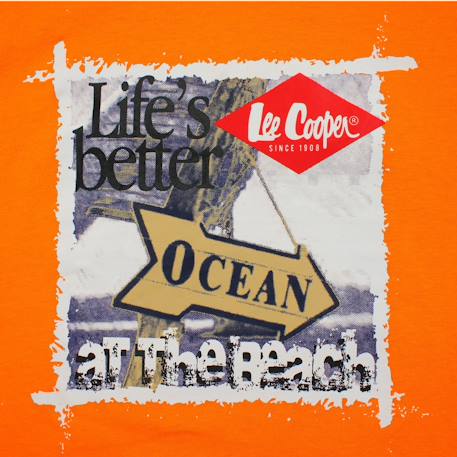 T-shirt manches courtes garçon avec imprime ocean Beige+Bleu+Marine+Orange 20 - vertbaudet enfant 