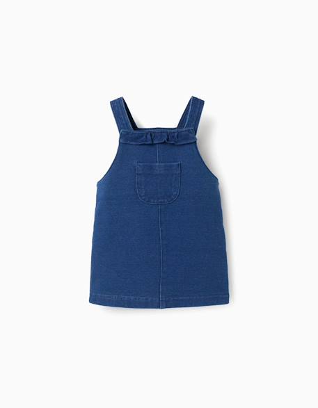 Robe salopette en jean avec volants Bleu 1 - vertbaudet enfant 