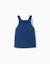 Robe salopette en jean avec volants Bleu 1 - vertbaudet enfant 
