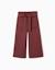 Pantalon à jambe large en point de rome avec ceinture Marrón 1 - vertbaudet enfant 
