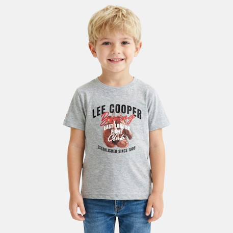 T shirt garçon manches courtes imprimé Beige+Gris+Marine+Noir+Rouge 5 - vertbaudet enfant 