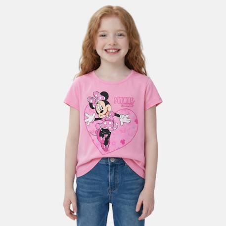 T-shirt enfant imprimé minnie Rose+Rose clair 1 - vertbaudet enfant 
